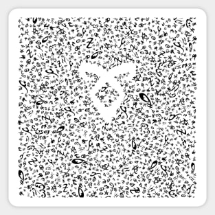 Shadowhunters rune / The mortal instruments - pattern / texture with vanishing angelic power rune (black) - Clary, Alec, Jace, Izzy, Magnus Sticker